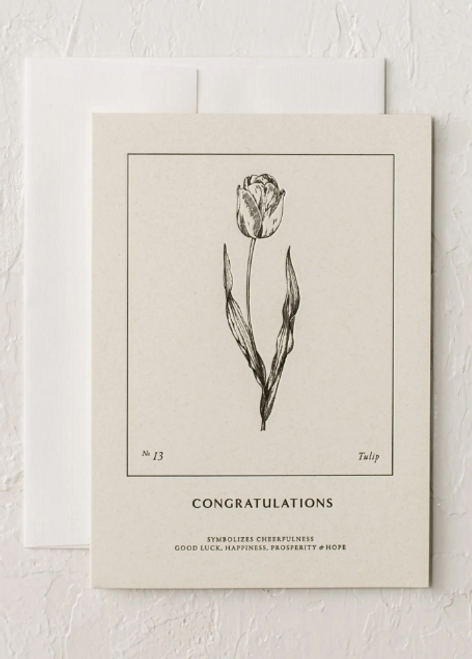 Congratulations Tulip Greeting Card