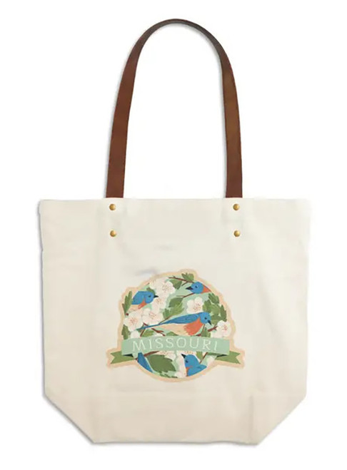 Missouri State Bird and Flower Deluxe Tote Bag