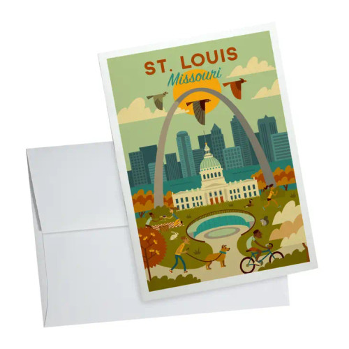 St. Louis Missouri Geometric National Park Notecard