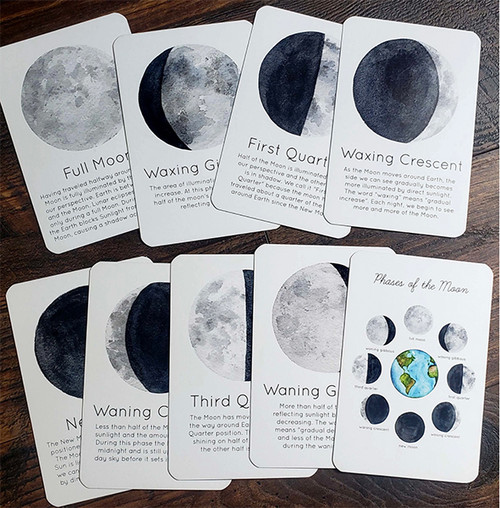 Moon Phases Flash Cards