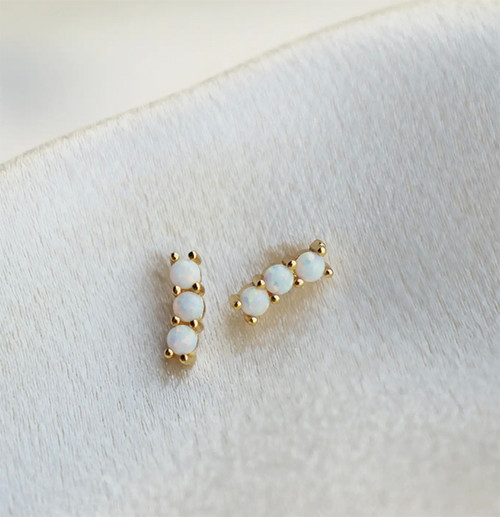 Opal Bar Earrings