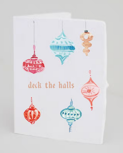 Deck the Halls Ornaments Christmas Greeting Card