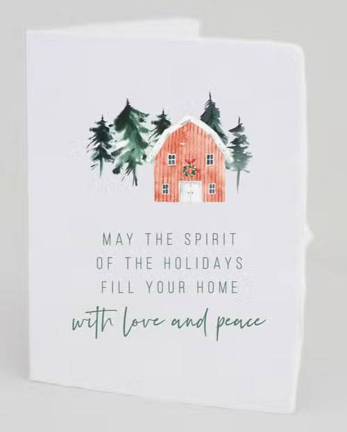 With Love and Peace Farm Christmas Greeting Card