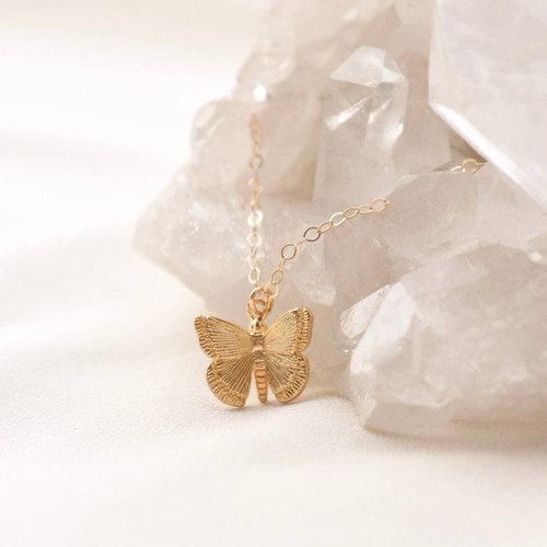 Freya Butterfly Necklace by Dainty Wishes Jewelry