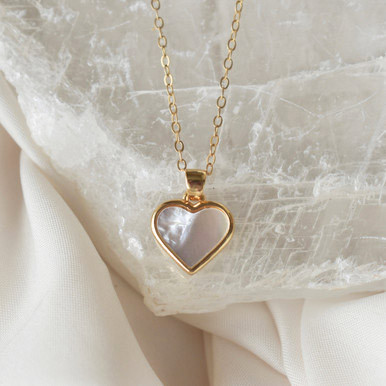 Heart Moonstone Necklace by Dainty Wishes Jewelry
