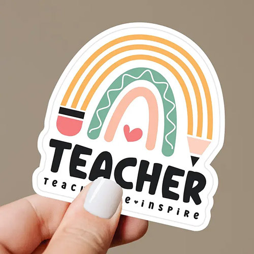 Teacher Rainbow - Vinyl Sticker
