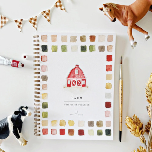 Farm Watercolor Workbook by Emily Lex Studio