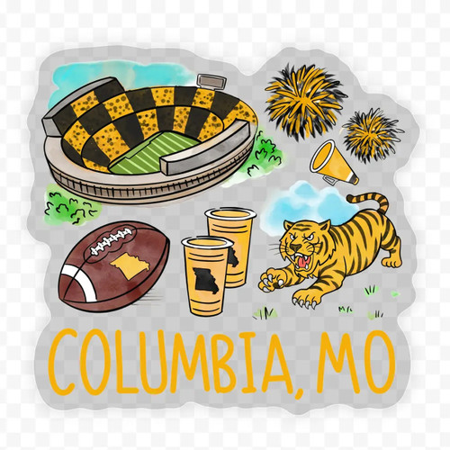 Columbia Mo Clear Sticker