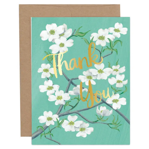 Thank You Dogwood Blooms Greeting Card