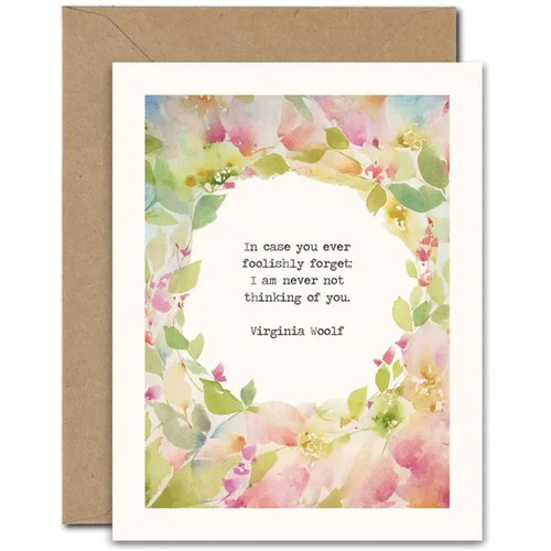 Virginia Woolf Greeting Card by June Watercolor