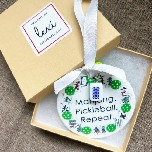Mahjong & Pickleball Ornament