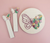 Wood Embroidery Kit - Floral Butterfly Round