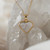 Heart Moonstone Necklace by Dainty Wishes Jewelry