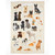 Furry Friends Dogs Tan Kitchen Tea Towel