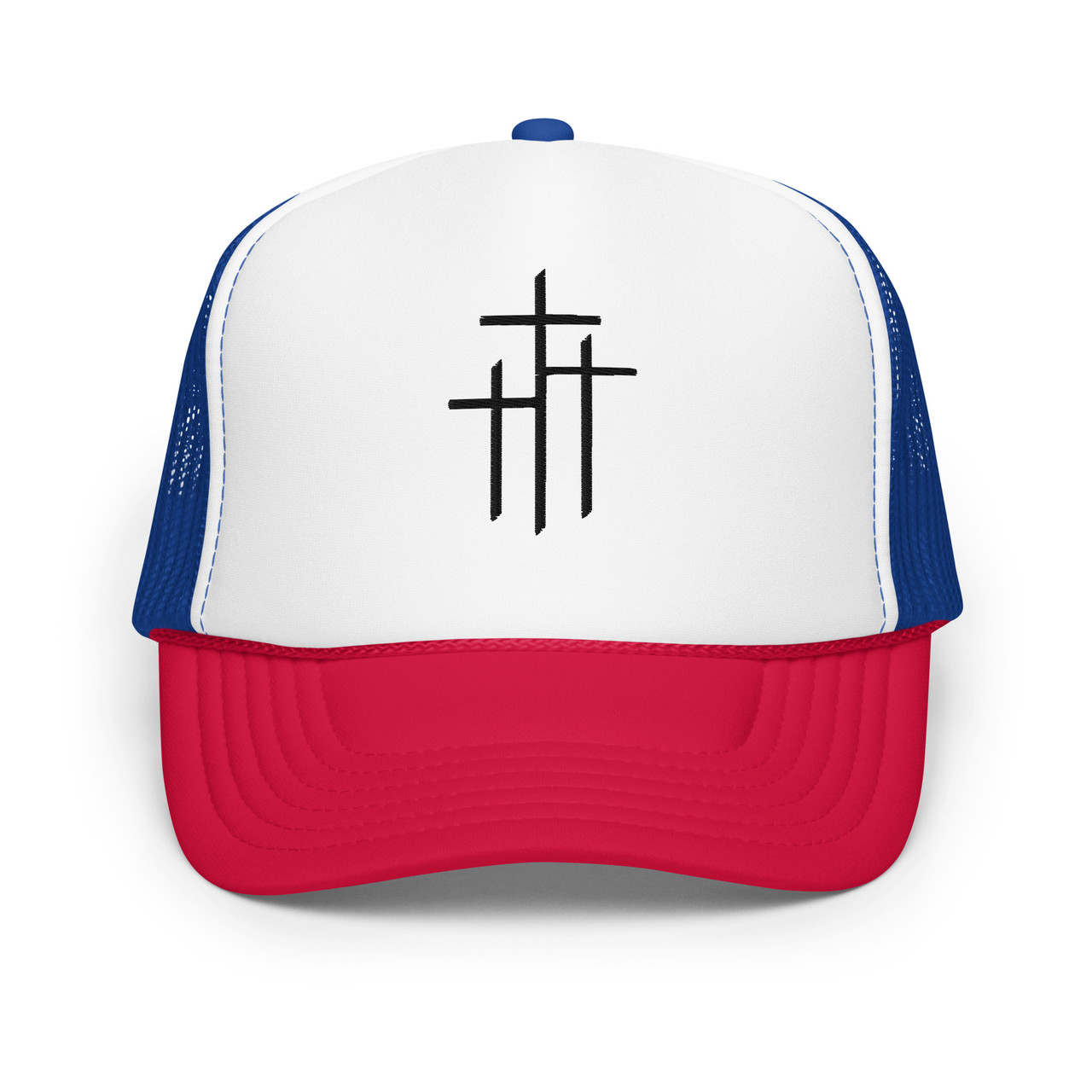 3 Crosses Foam Trucker Hat - Grind On Apparel