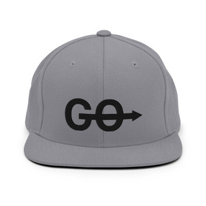 Gray GO Snapback Hat