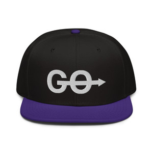 Black/Purple GO Snapback Hat Black/Purple GO Snapback Hat