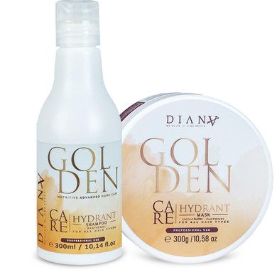 Diana Beauty & Creative Golden b-tox set 300 ml shampoo + 300 ml haarmasker 