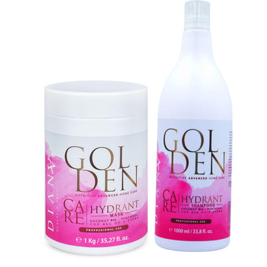Diana Beauty & Creative Golden Protein set 1000ml shampoo + 1000ml haarmasker 