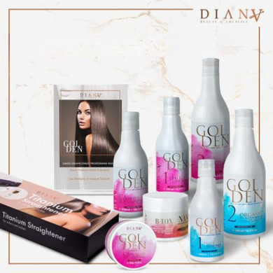 Diana Beauty & Creative Klein Golden Professional Starterspakket + Stijltang 