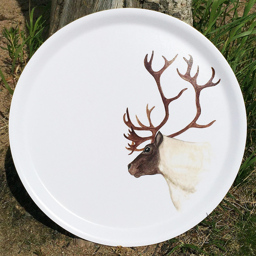 Rund bricka 38 cm - Ren - Boazu