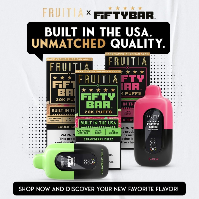 fitty bar vape Fruitia x Fifty 20000 Flavour:LEMON ICE TEA Uwell Caliburn A3 Pods Vaporesso Xros 3 Mini