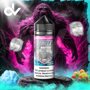 Gorilla Warfare SAWED-OFF E-Liquid 120ML - 16 Gauge Ice (Iced Fruity Cotton Candy)