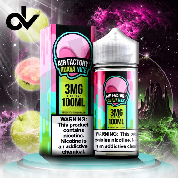 AIR FACTORY Synthetic Nicotine E-Liquid 100ML - Guava Nice