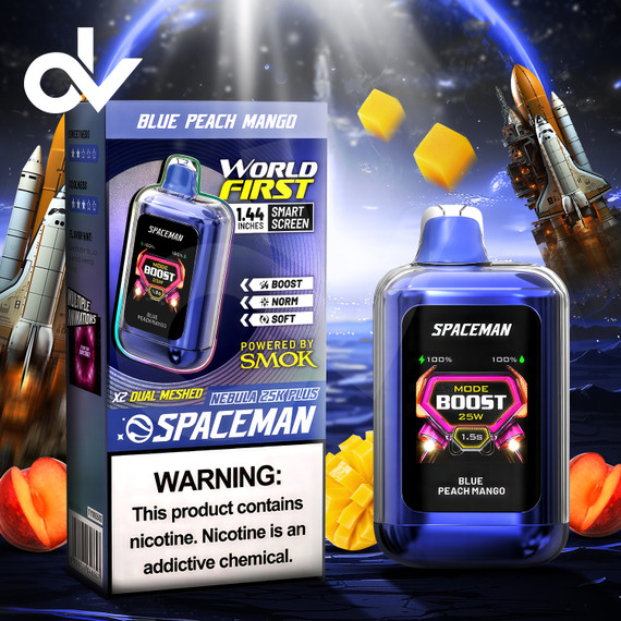 Spaceman Nebula 25K Plus Disposable - Blue Peach Mango