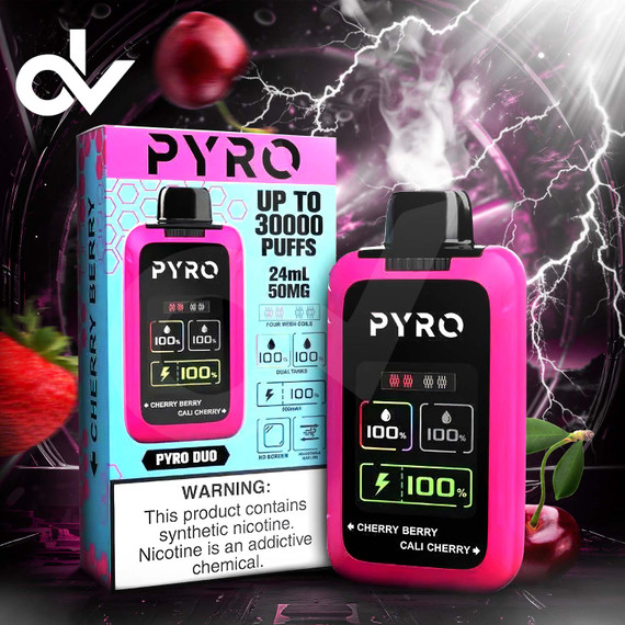 PYRO Duo 30000 Disposable- Cherry Berry + Cali Cherry