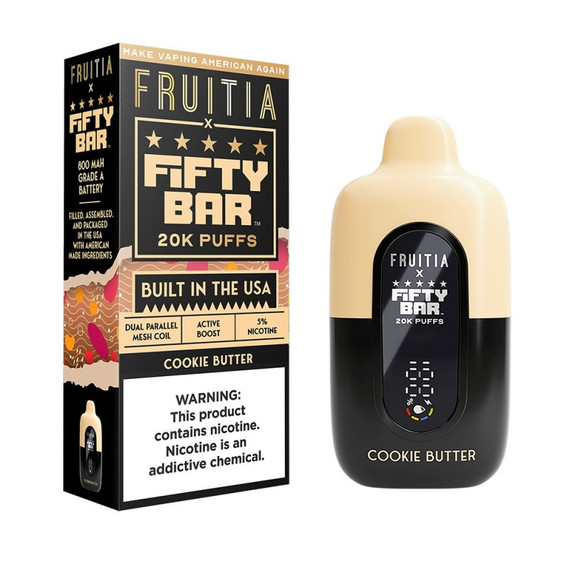 Fruitia x Fifty Bar 20000 - Cookie Butter