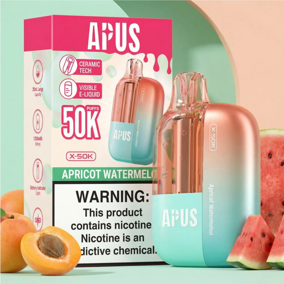 APUS X-50K 5% DISPOSABLE 50k - Apricot Watermelon