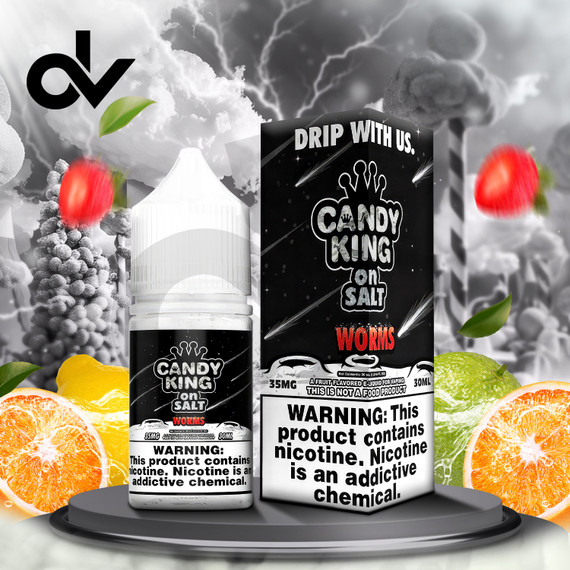 Candy King On Salt Nicotine Salt E-Liquid 30ML - Worms