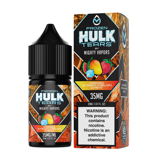 Hulk Tears Salt Nicotine E-Liquid 30ML By Mighty Vapors - Frozen Mango Straw-Melon Chew