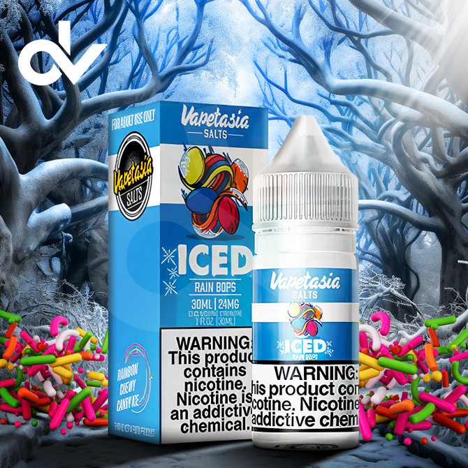 Vapetasia ICED Synthetic Nicotine Salt E-Liquid 30ML - Rain Bops