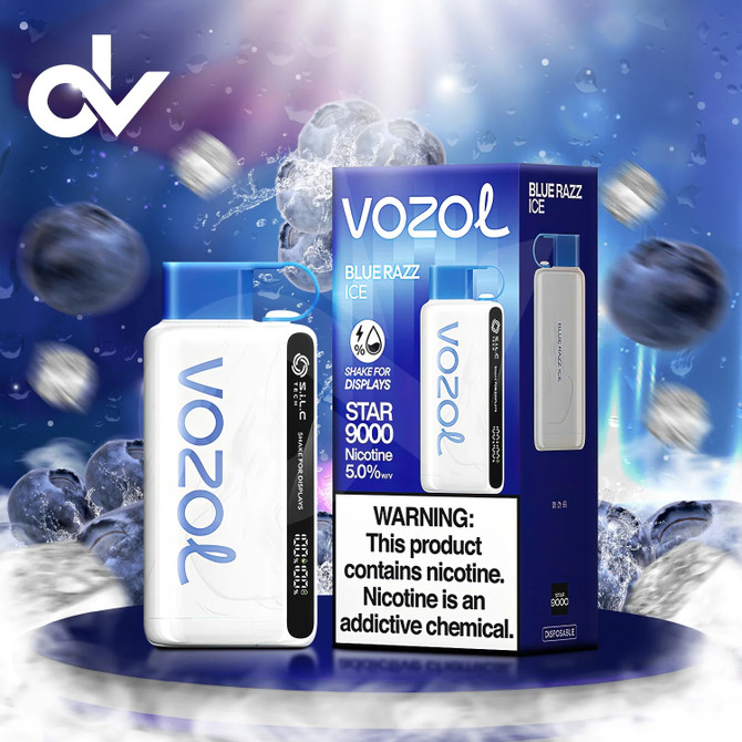 Vozol Star 9000 Disposable - Blue Razz Ice