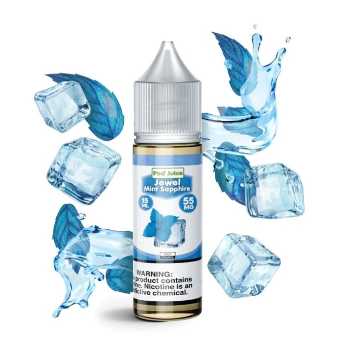 Pod Juice Salts Nicotine Salt E-Liquid 15ML Jewel Mint Sapphire