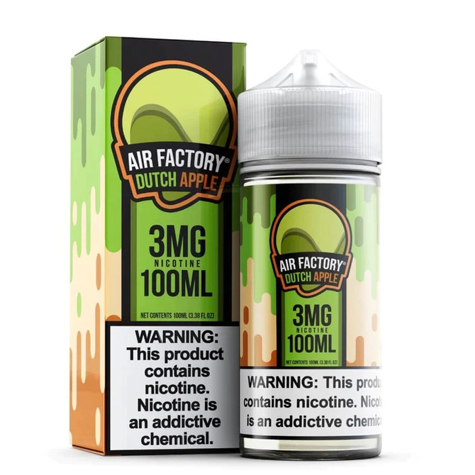 AIR FACTORY Synthetic Nicotine E-Liquid 100ML Dutch Apple