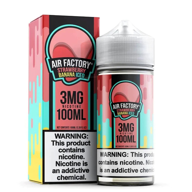 AIR FACTORY Synthetic Nicotine E-Liquid 100ML Strawberry Banana Iced