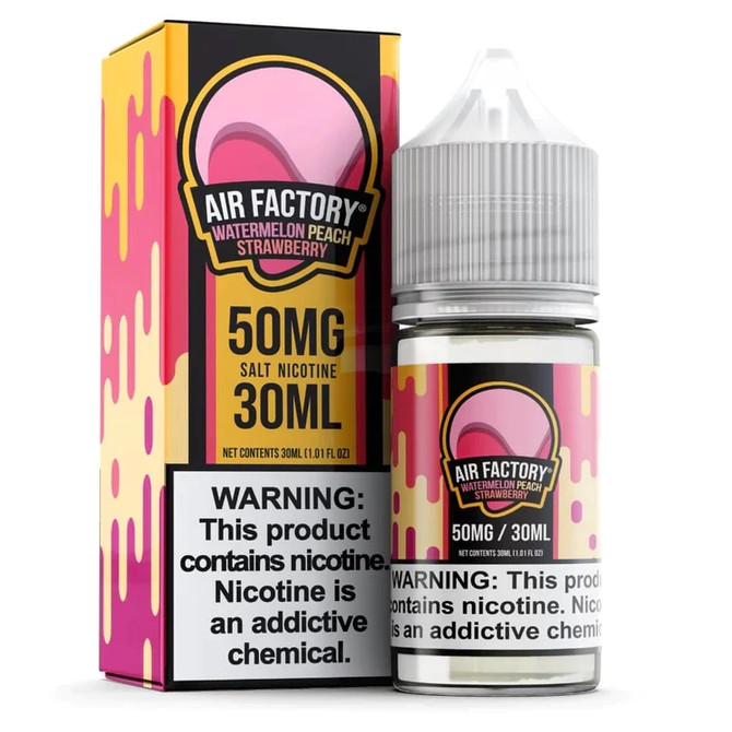 AIR FACTORY Synthetic Nicotine Salt E-Liquid 30ML Watermelon Peach Strawberry