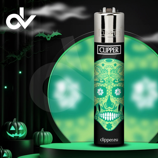 Clipper Lighter Set Mexican Skulls