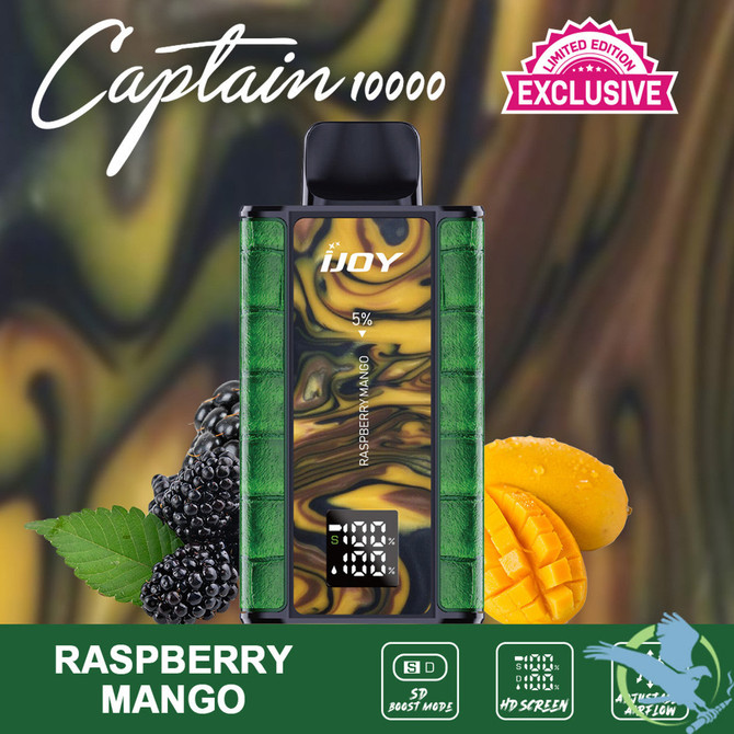 iJoy Captain 10000 Limited Edition Flavors - Raspberry Mango
