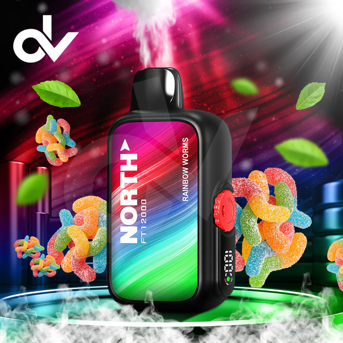 North FT12000 15ML 12000 Puffs Disposable - Rainbow Worms
