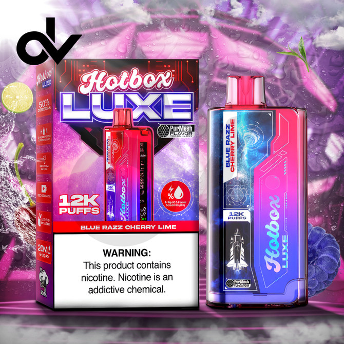 Hotbox LUXE 12K Disposable - Blue Razz Cherry Lime