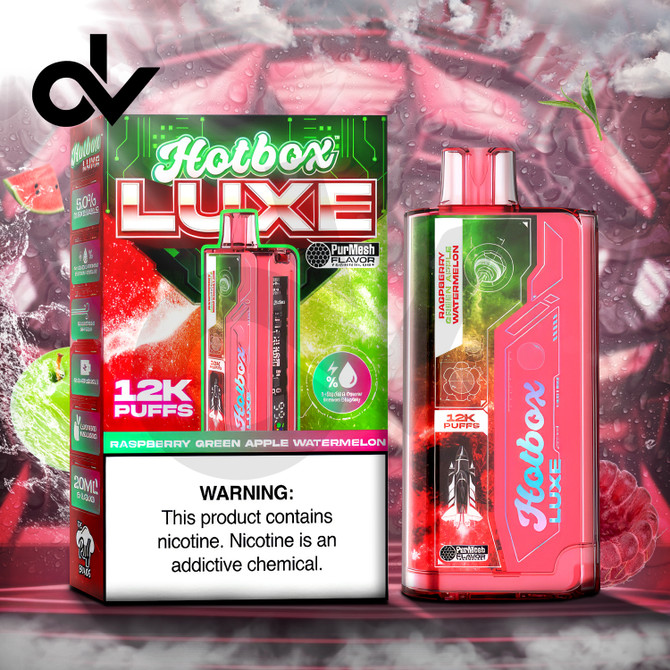 Hotbox LUXE 12K Disposable - Raspberry Green Apple Watermelon