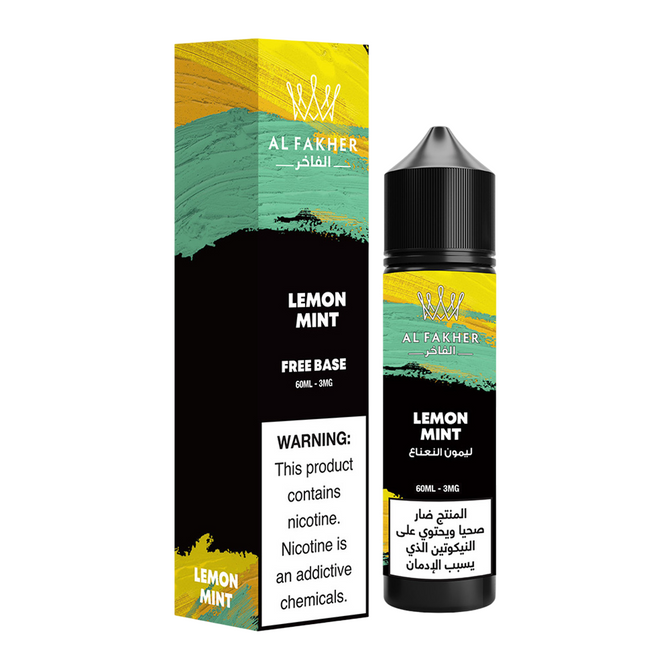 AL Fakher Free Base E-Liquid 60ML - Lemon Mint