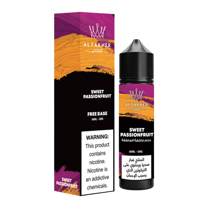 AL Fakher Free Base E-Liquid 60ML - Sweet Passionfruit