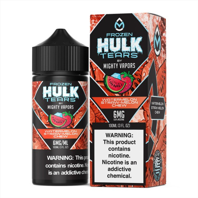 Hulk Tears Nicotine E-Liquid 100ML By Mighty Vapors - Watermelon Straw-Melon Chew