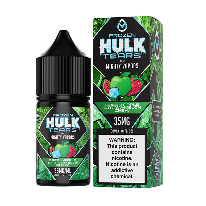 Hulk Tears Salt Nicotine E-Liquid 30ML By Mighty Vapors - Frozen Green Apple Straw-Melon