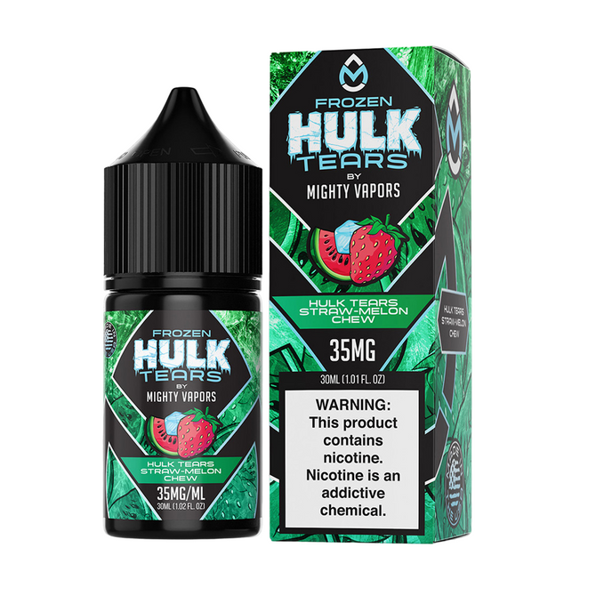 Hulk Tears Salt Nicotine E-Liquid 30ML By Mighty Vapors - Hulk Tears Straw-Melon Chew